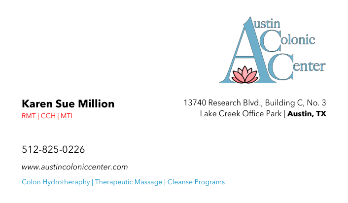 Austin Colonic Center Business Card